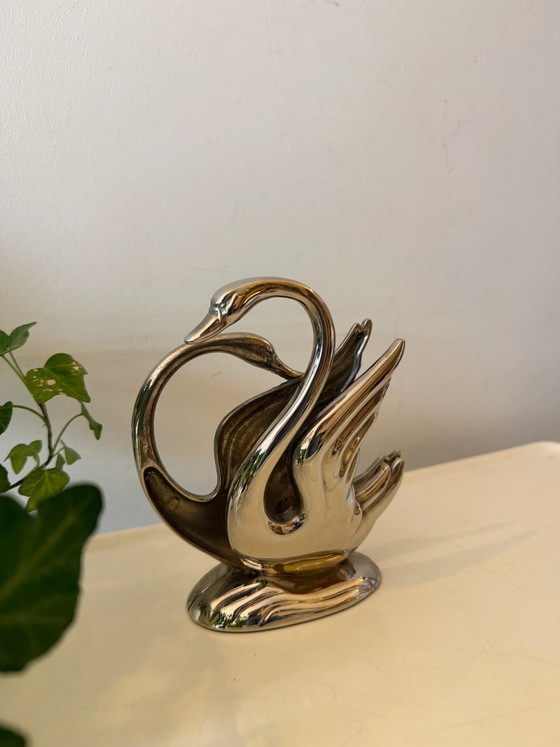 Portatovaglioli a forma di due cigni – Accessori da tavola, Vintage (photo 3 of 4)