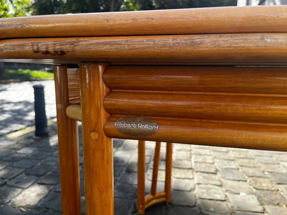 Roberti Rattan Bamboo Wooden Table, Vintage 1960s – Dining tables (photo 4 of 11)