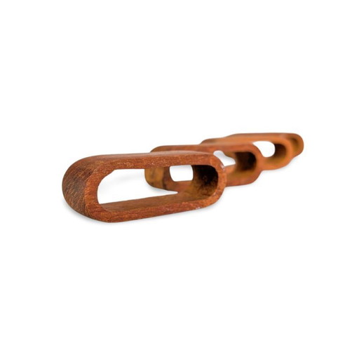 Ensemble de 4 ronds de serviette style danois scandinave teck, années 1960