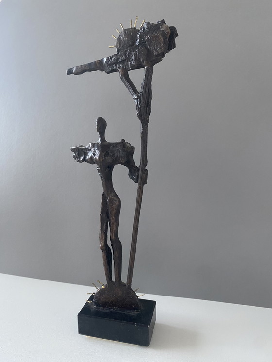 Image 1 of Bronzen beeldje Hans van Eerd 