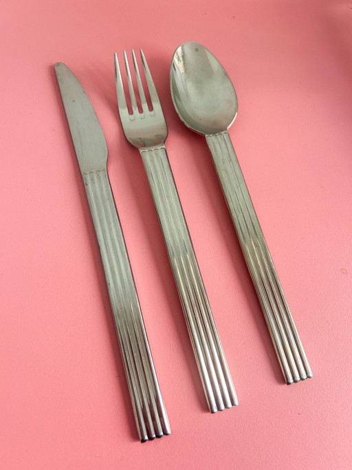 Vintage IKEA STRATEG Besteckkassetten 34-teilig – Ehlén Johansson – 90er – Edelstahl