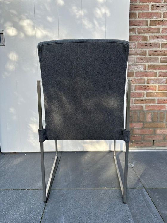 Image 1 of Bert Plantagie Hidden – opgeknapte design eetkamer- en salonset (noten + RVS)