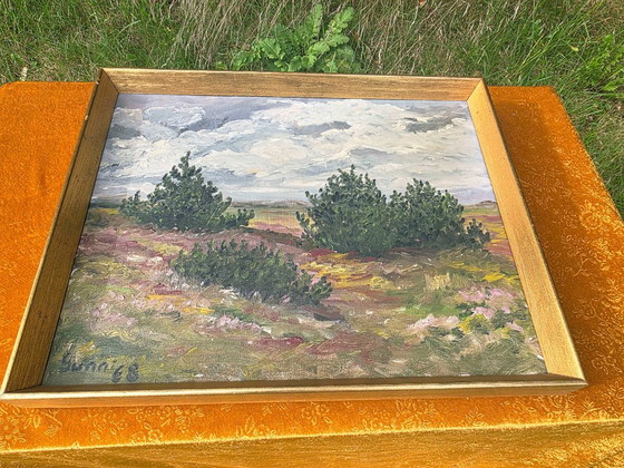 Dipinto a Olio Originale Mid-Century 1968, Firmato Gunnar – Dipinti e disegni, Tela (photo 4 of 9)