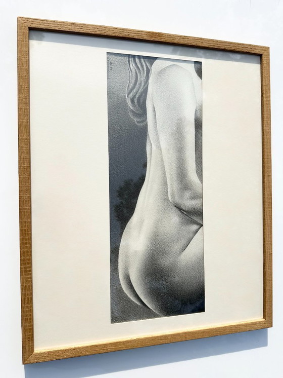 Image 1 of Figurative Zeichnung in Graphit. Frankreich, 1980er Jahre.