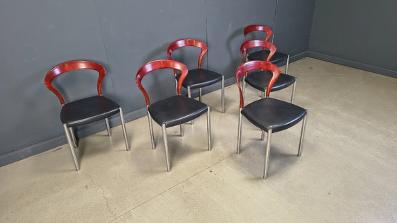 Image 1 of Sedie Lotus vintage di Hartmut Lohmeyer per Kusch & Co., anni '70, set di 6