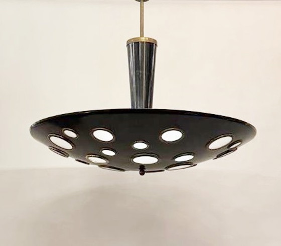 Image 1 of Italian Suspension Lamp By Lumen Milano, 1950