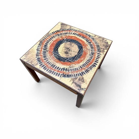 Image 1 of Ceramic Tile Table “Condor”, presumably Denmark 1970s