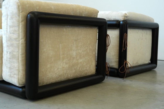 Image 1 of 1973 "Cornaro" Sofa & Fauteuil Set door Carlo Scarpa voor Gavina - Iconisch Italiaans Modernistisch Ontwerp