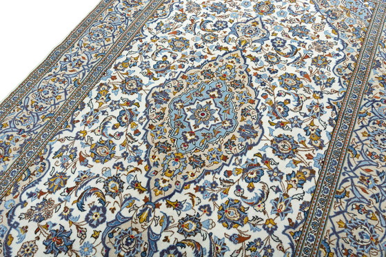 Image 1 of Handgeknoopt Kashan kurk - 317 x 195 cm - Beige