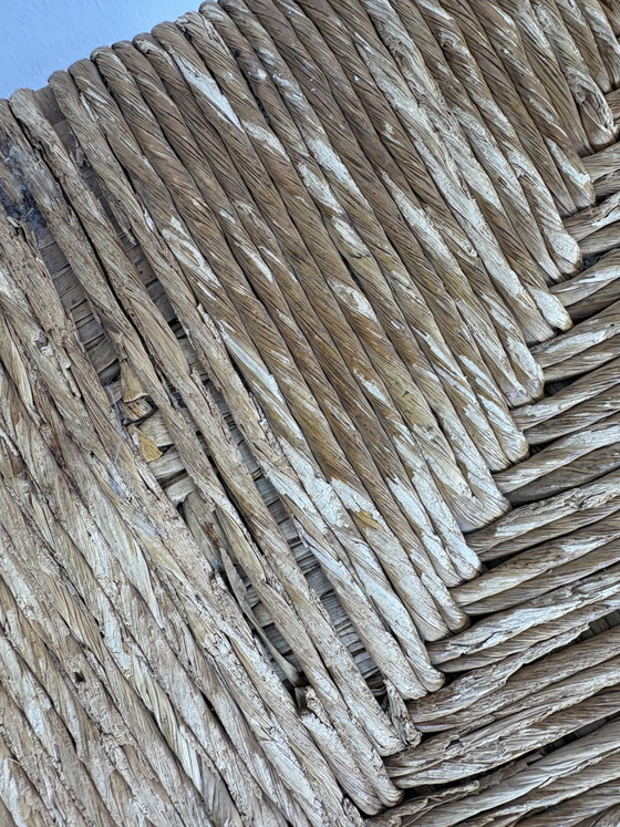 4 Esszimmerstühle aus Buche, grün lackiert, mit Binsensitz – Wood, Wicker, Vintage (photo 8 of 9)