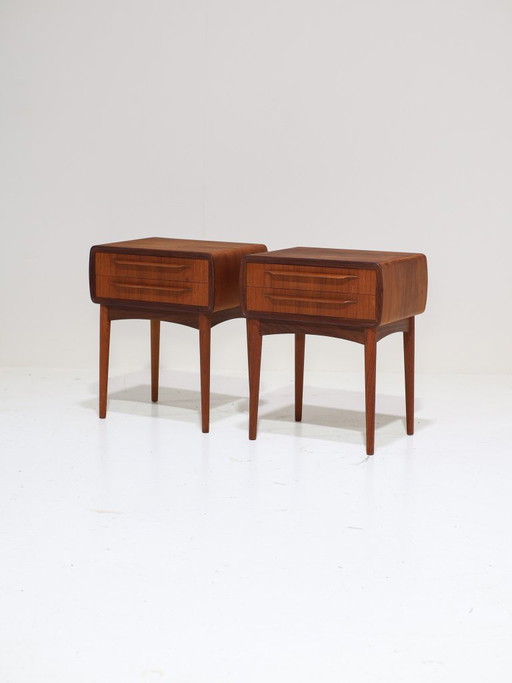 Nachtkastjes Johannes Andersen teak Silkeborg Deens 1960s