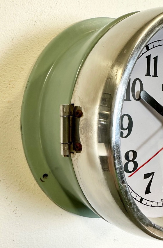 Image 1 of Orologio da parete vintage blu Hanil, anni '80