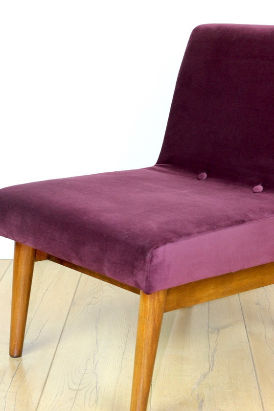 Image 1 of Vintage loft armchair 70s vintage burgundy wine velvet