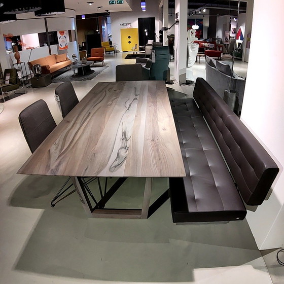 Image 1 of Rolf Benz Linear dining table - 220x98 (set of 3 dining chairs and dining bench)