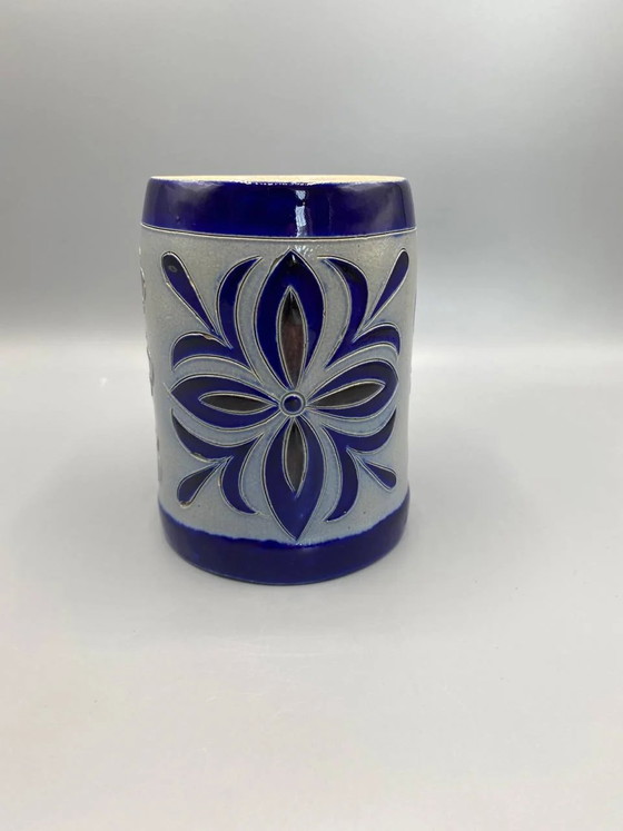 Stein vintage in gres Westerwald - Decorazione incisa blu cobalto - Kannenbäckerland - Circa – Stoviglie (photo 2 of 6)