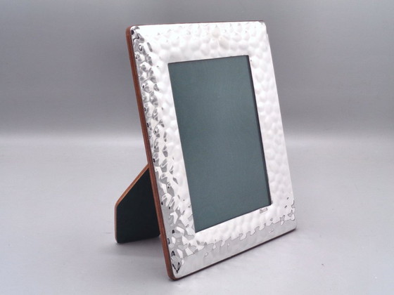 Image 1 of Handgemaakt, gehamerd, verzilverd metalen frame, binnenmaat 9x13 cm