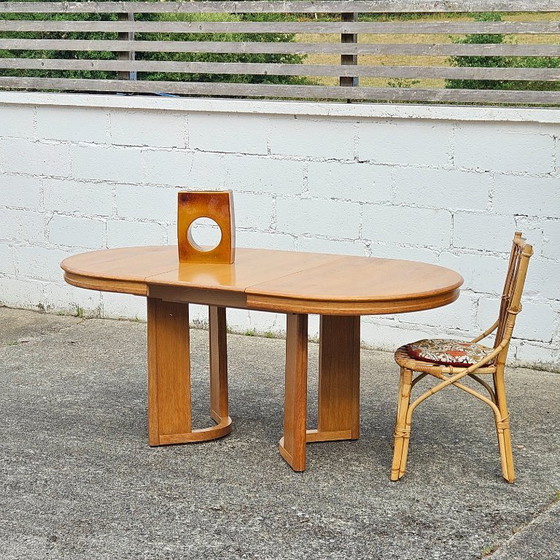 Image 1 of Table de salle à manger danoise extensible - Table de salle à manger post-moderne - années 80