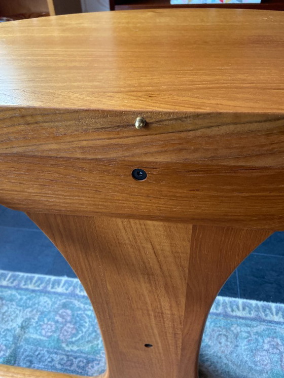 Image 1 of Vintage Danish extendable dining table made of solid teak wood