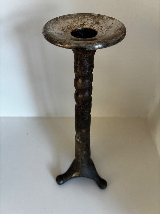 Image 1 of Set di candelieri brutalisti in ottone degli anni '60/'70 – Design scultoreo vintage (28 cm)