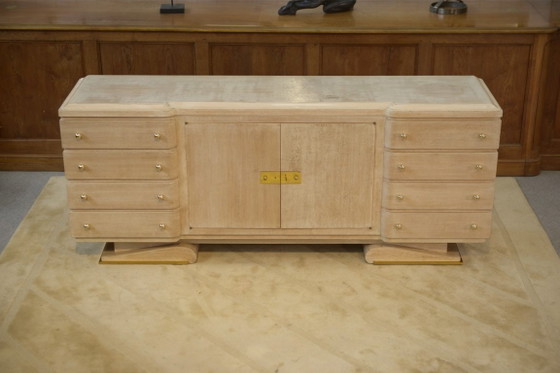 Image 1 of Buffet Art Déco moderniste signé Pechon (MOF 1941) pour le décorateur Pebreuil