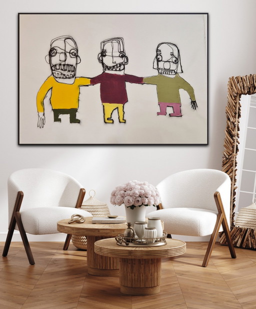 Peinture originale Hamelink : Connexion