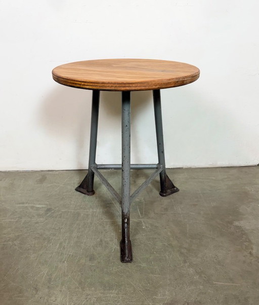 Grey Industrial Workshop Stool, 1960s