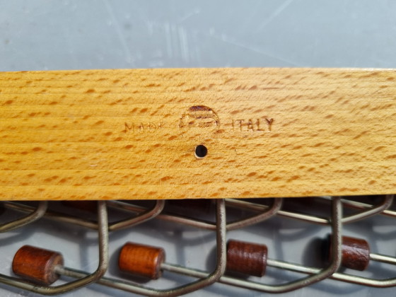 Image 1 of Italiaanse stropdassenhouder ontwerper Ico Parisi voor Fratelli Reguitti, Mid Century, noten-, en beukenhout