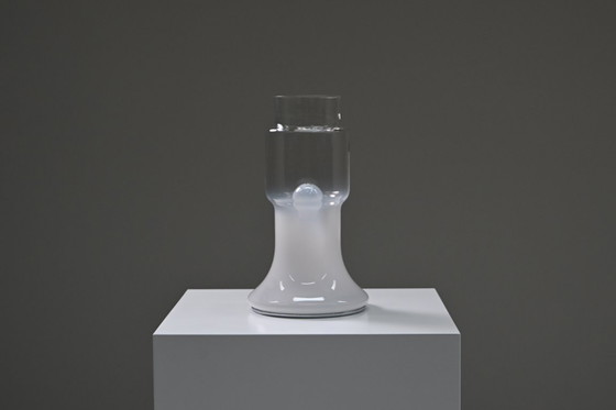 Image 1 of Lámpara de mesa italiana de cristal, años 70, Italia.