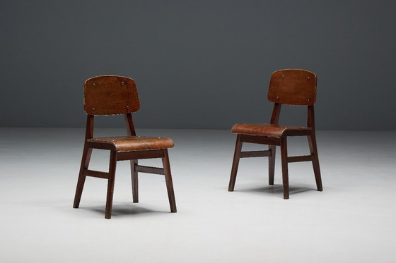 Image 1 of Zeldzame stoel "Tout Bois" Toegeschreven aan Jean Prouvé, Frankrijk, 1941