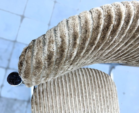 Image 1 of 4x Retro-Stühle / aus Metallrohr und Cord