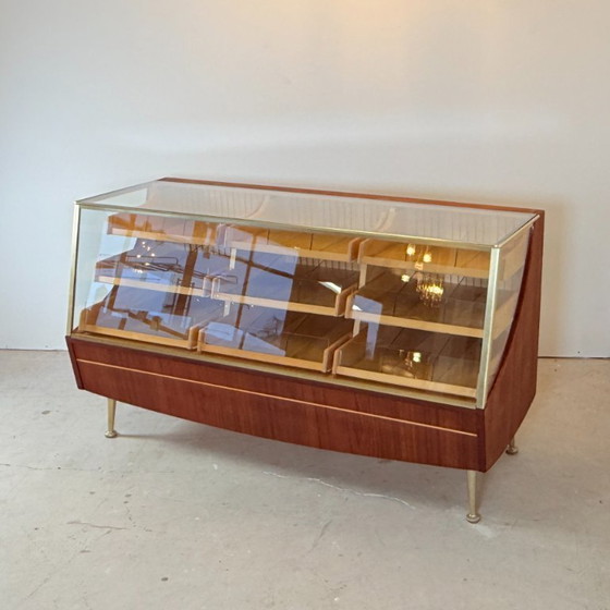 Image 1 of Bancone vintage in teak con 9 cassetti, A. Ahlström