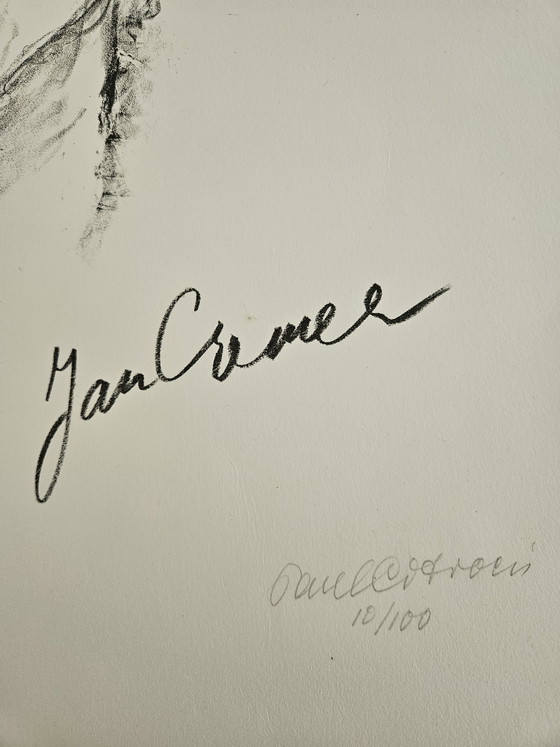 Signed Lithograph by Paul Citroen, Portrait Jan Cremer. – Paintings & Drawings, Paper (photo 3 of 5)
