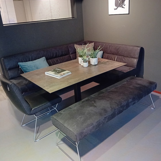 Image 1 of Koinor Bogard dining bench with dining chair and footstool