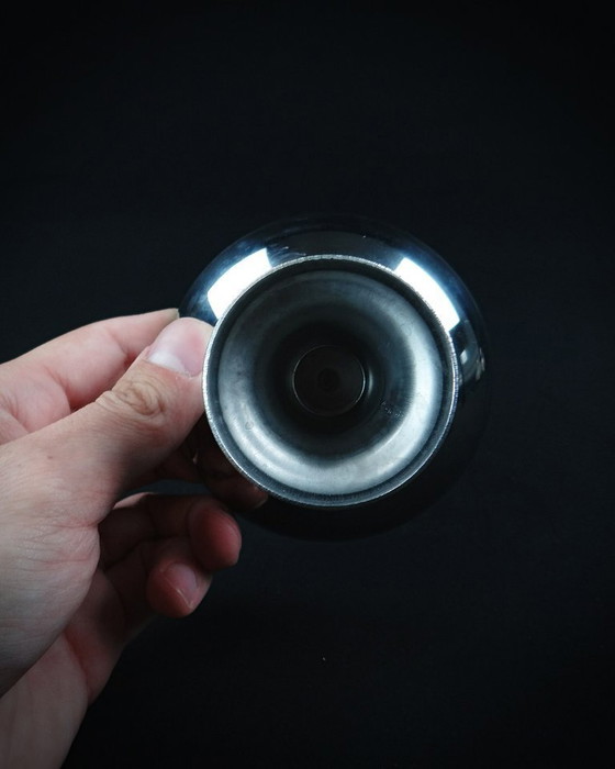 Image 1 of 6 vaschette per gelato su supporto in acciaio inox Servizio da dessert in acciaio inox