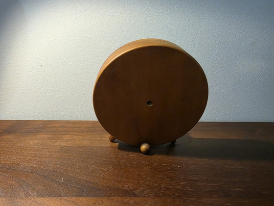 Image 1 of NOMON Atomo design table clock – wood & steel – Arne Jacobsen style – TOP CONDITION