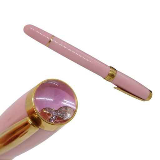 Chopard Special Edition “Happy fish” ballpoint pen, pink resin, gold plated and diamonds, 21st century – Switzerland