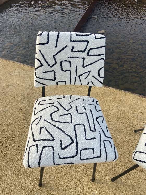 Image 1 of Paar gerestaureerde stoelen uit de jaren 50