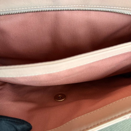 Image 1 of Chanel Seasonal Flap Medium - Triple Stitched Calfskin Quilted Pink Gold Hardware Series 19