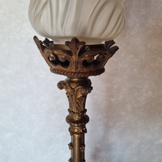 Image 1 of Candeliere elettrificato in bronzo Art Déco