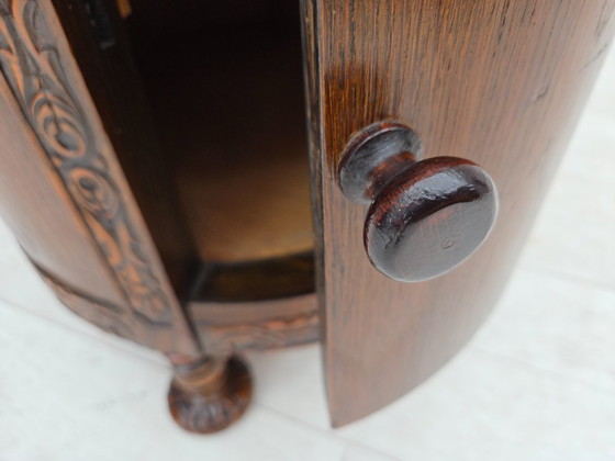 Image 1 of 1930s, Scandinavian side cabinet, dark oak wood.