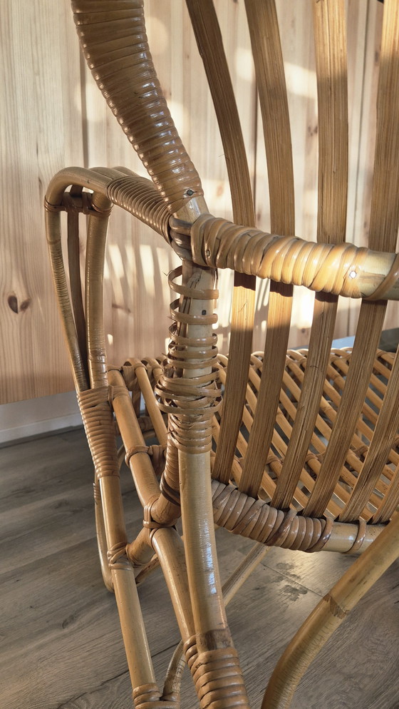 Image 1 of Set da salotto vintage in bambù Rohé Noordwolde