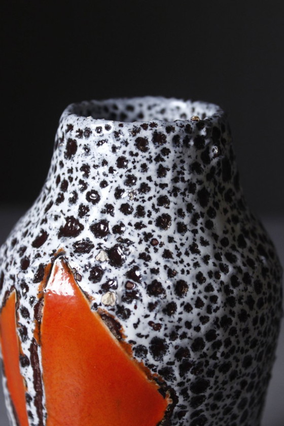 Dominique Marino Dit Le Vaucour À Vallauris - Lava Abstract Decor Vase 1950s – Ceramic (photo 5 of 7)