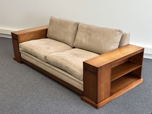 Hugues Chevalier “Dominique” Bank – Art Deco Sycamore Wood, Parijs – 2 zitsbanken