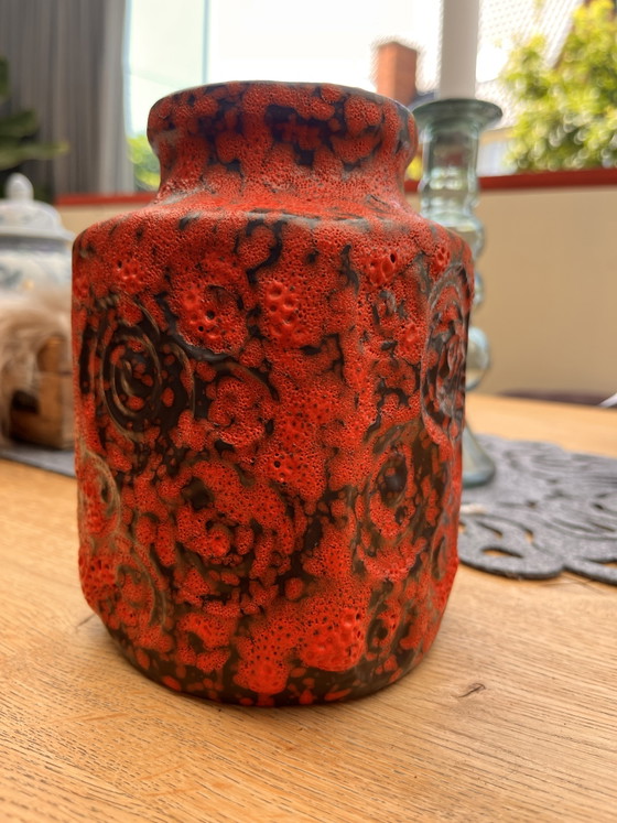 Image 1 of Vaso vintage in pietra lavica grassa della Germania Ovest - Scheurich 282-16 (decorazione Giura)