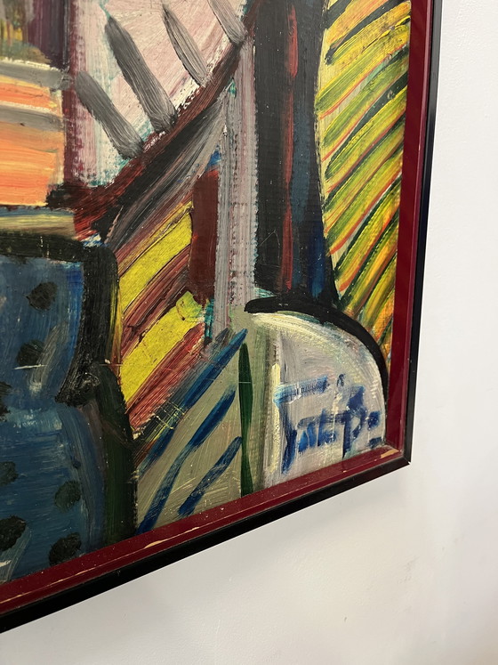 Image 1 of Painting "The Humanoids" by Patrick Boudon, circa 1980