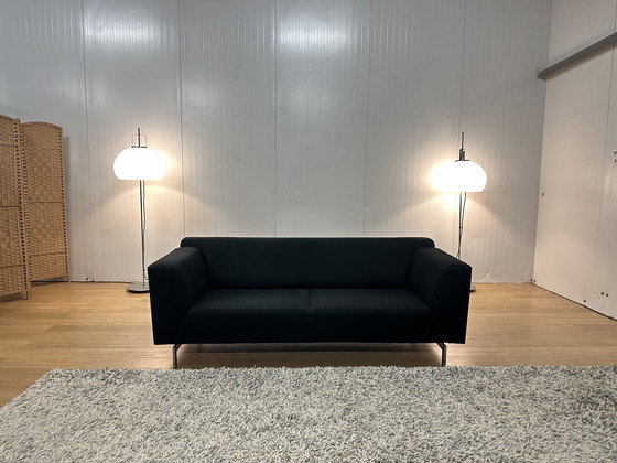 Image 1 of Rolf Benz Linea 3-Seater Sofa Black Fabric - Timeless Design