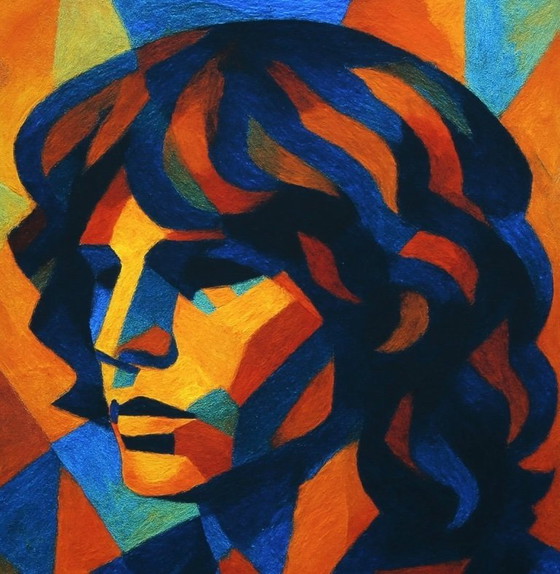 Image 1 of Karmen Moccha: "Homenaje Jim Morrison". Giclée sobre Hahnemühle Velvet, firmado a mano. Edición 4/10. En excelente estado.