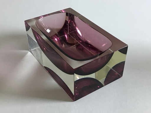 Murano Flavio Poli Seguso Sommerso bowl, ashtray