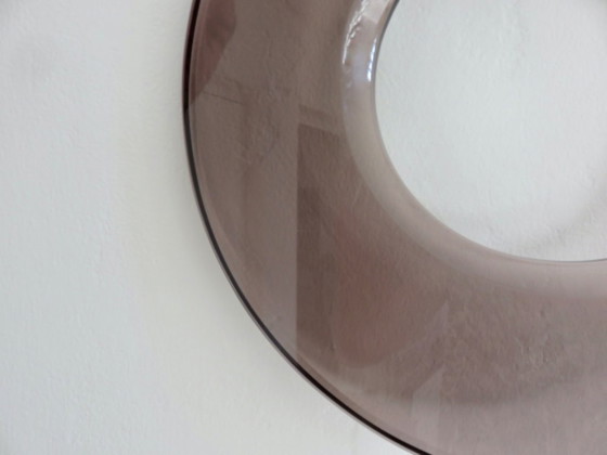 Image 1 of Suspension en plexigas, lucite, de couleur mauve, années 70 80