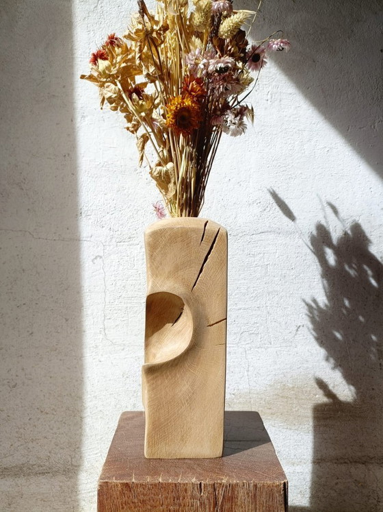 Vase / Sculpture en Chêne Massif Sculpté – retroDom, Wood (photo 3 of 8)